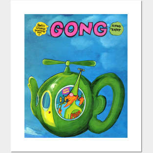 Vintage Gong Flying Teapot Posters and Art